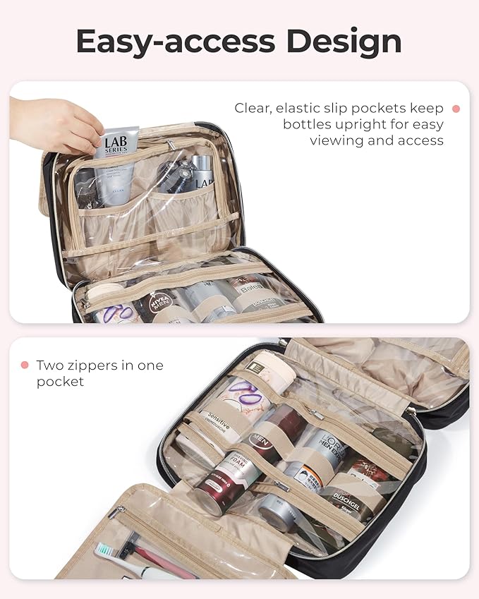Bagsmart travel toiletry bag with