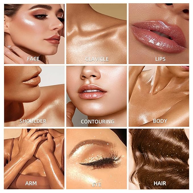 MAEPEOR Face Highlighter Palette 6 Colors Smooth Shimmer (Color 05)