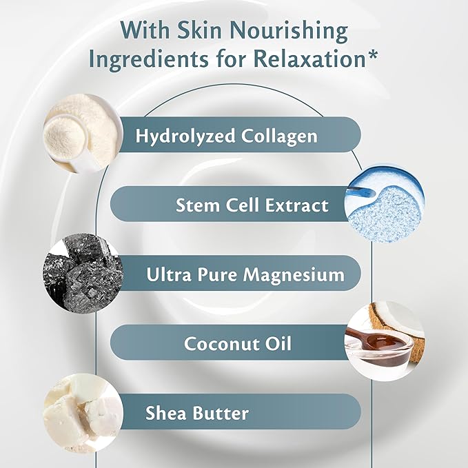 M3 Naturals Unscented Magnesium Lotion for Sleep & Leg Cramps, Suitable for Sensitive Skin, Helps with Muscle Relaxation, Soothes Tired Legs & Foot Aches and Supports Restful Nights, 8 fl oz