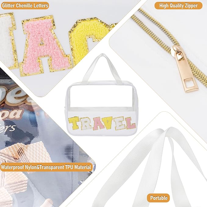 Chenille letter snacks bag zipper