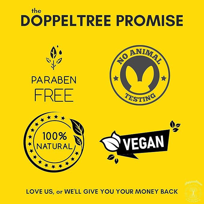 Doppeltree Face Oil for Glowing Skin and Gua Sha Facial Massage, Dermaplaning Facial Oil Anti Aging with Cold-pressed Rosehip Oil, Jojoba Oil, Almond Oil and Vitamin C & E