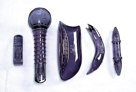 5-Piece Purple Haze Tool Set – Muscle Scraping & Massage Tools for Gua Sha, ASTYM, Graston, Myofascial Release – Physical Therapy Kit w/Black Carry Case (Purple Haze)