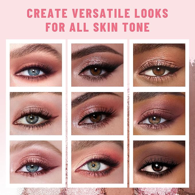 6 Colors Mini Naked Eyeshadow Makeup Palette Blush-colored Neutral Tone Eye Shadow Matte & Shimmer Nude Make Up Pallet with Mirror Blendable Highly Pigmented Travel Size Gift Kit 03