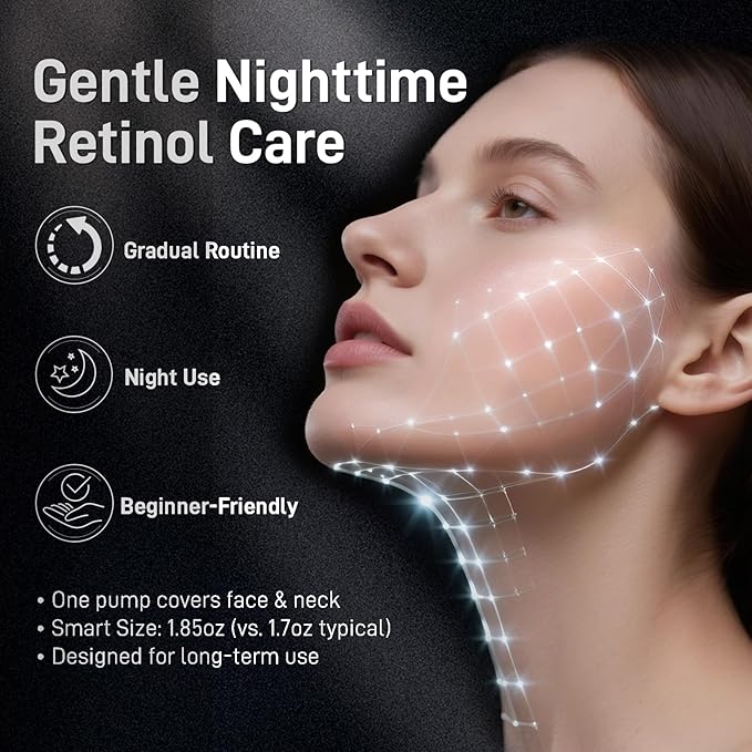 Retinol Cream for Face, Anti Aging Moisturizer with Triple Retinol Complex, Hyaluronic Acid, Collagen, Peptides, Niacinamide & 50000ppm Squalane, Wrinkle Cream for Women, Fragrance Free