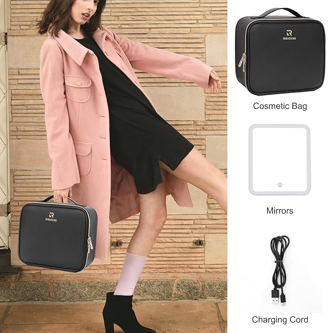 Relavel travel makeup bag with