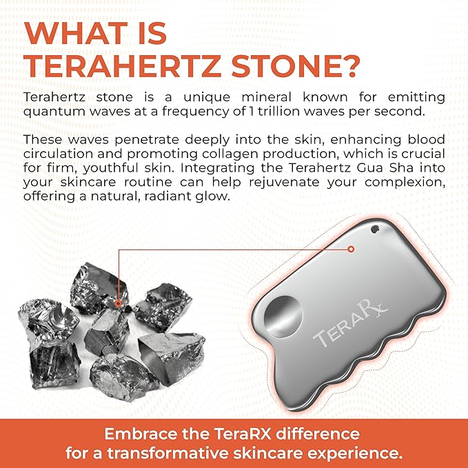 Terahertz Stone Gua Sha & Massage Tools – Authentic Terahertz Tools for Lymphatic Drainage, Tension Relief, and Facial Relaxation (Body Gua Sha)