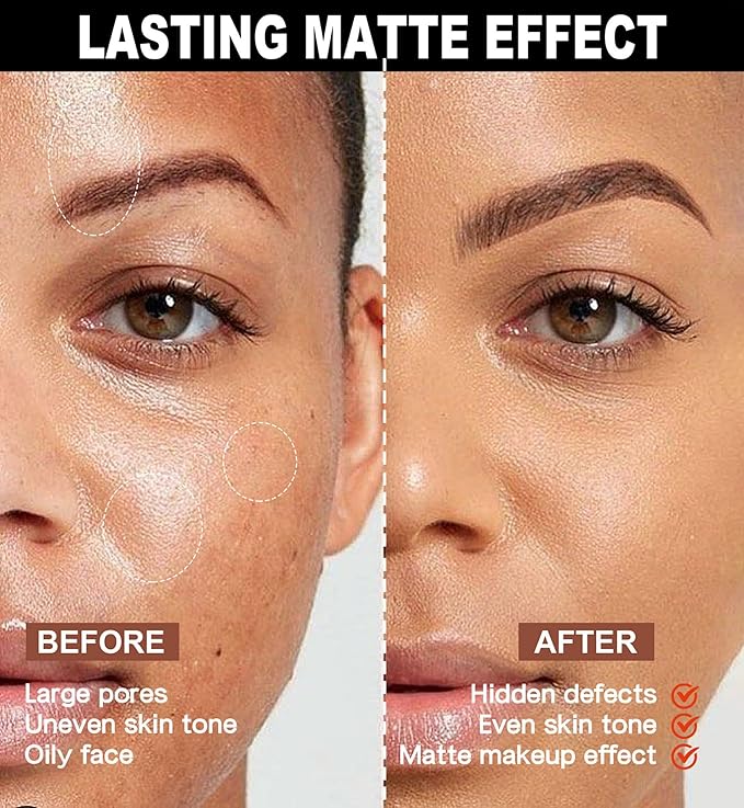 MAEPEOR Pressed Powder 8 Colors Oil Control Matte (08 Espresso)