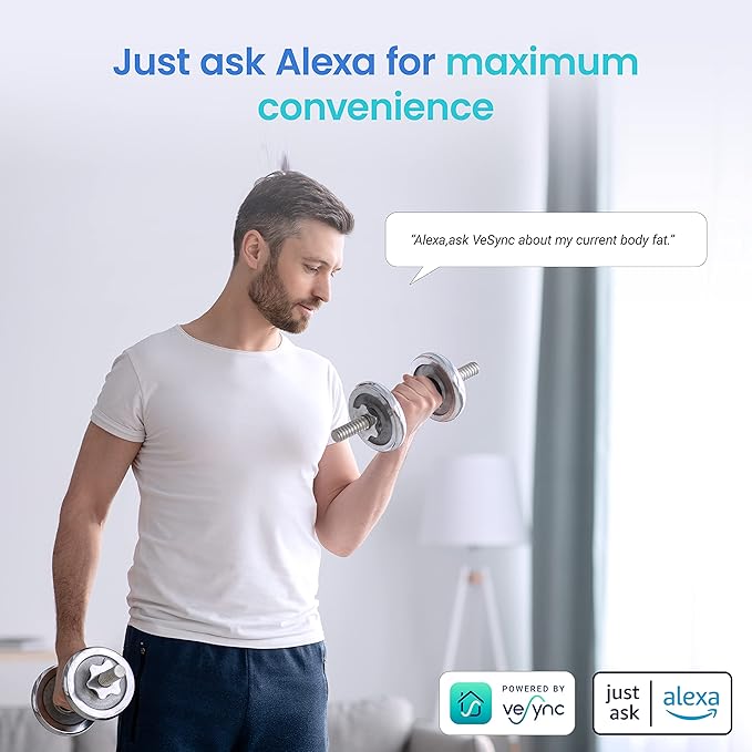 Etekcity Smart Scale for Body Weight and Fat Percentage, Digital Bathroom Accurate Weighing Machine for People's BMI Muscle, Bluetooth Electronic Body Composition Monitor Syncs with App, 400lb