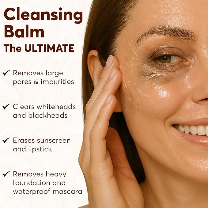 Live Healthy Grinding Cleansing Balm – Facial Oil Cleanser, Korean Makeup Remover, Deep Pore Cleansing – Gentle, Skin Care, Face Cleanser - Hygenic & Moisturizing | 1.41 fl Oz