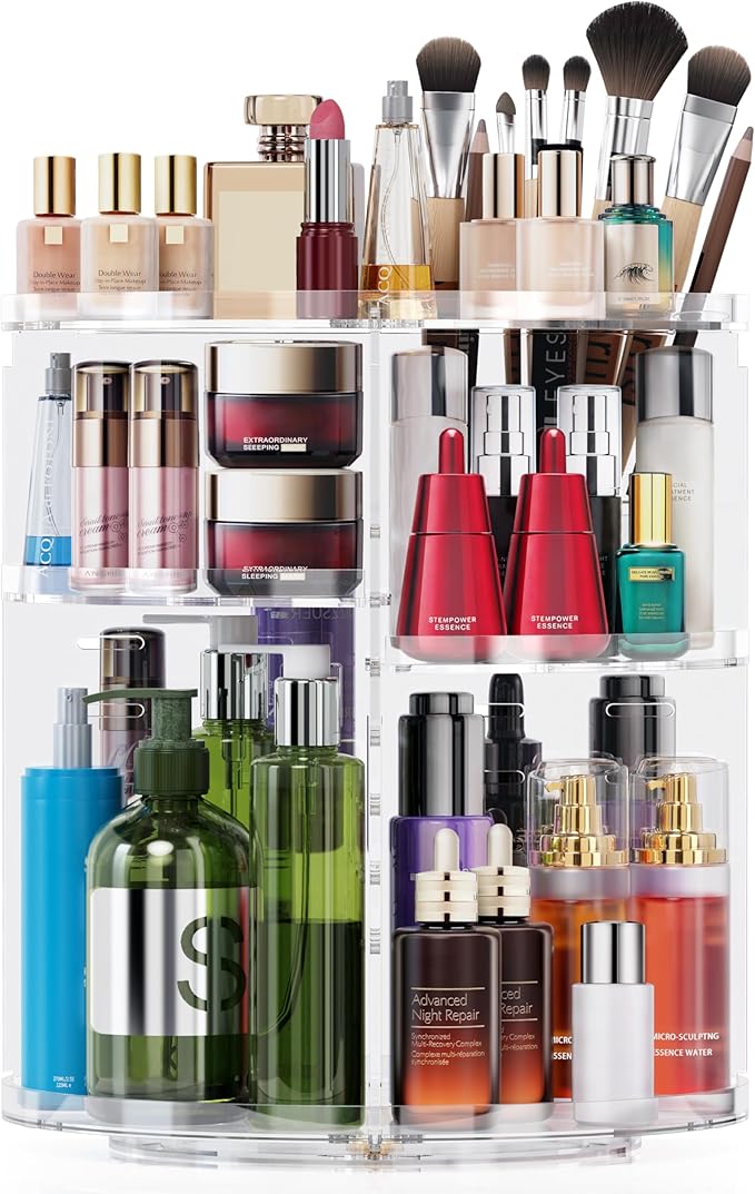 Rotating makeup organizer, 360 spinning