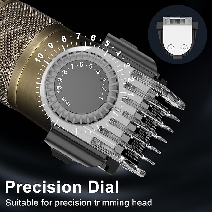 Hatteker Men's Beard Trimmer Professional Cordless Hair Clipper Barber Clipper Shaver Detail Trimmer for Men Waterproof 4 in 1