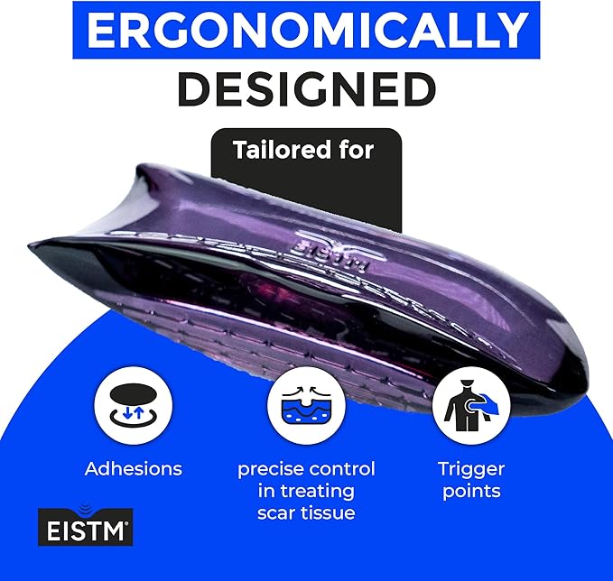 5-Piece Purple Haze Tool Set – Muscle Scraping & Massage Tools for Gua Sha, ASTYM, Graston, Myofascial Release – Physical Therapy Kit w/Black Carry Case (Purple Haze)