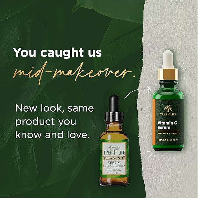 Tree of Life Beauty Facial Skin Care Set, Brightening, Firming, Hydrating, Dry Face, Dermatologist Tested - Vitamin C Serum (Brightens) + Retinol Serum (Smooths) - Skin Care Kit, 2 count of 1 Fl Oz