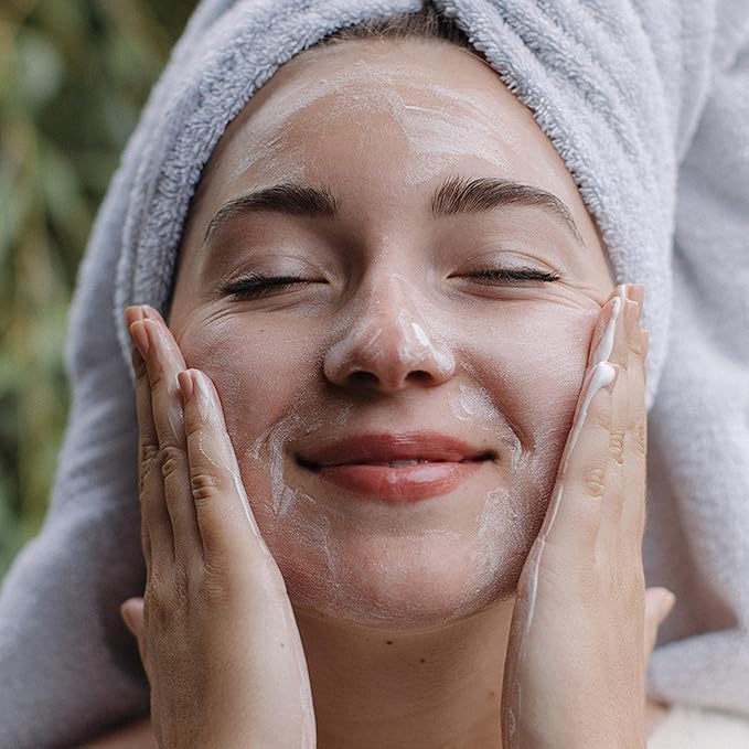 NENA Natural Face Wash for Dry Skin - Gentle Exfoliating & Anti Aging Facial Cleanser for Women with Glycolic Acid and Glacial Clay - EWG Verified - 3.5 oz.