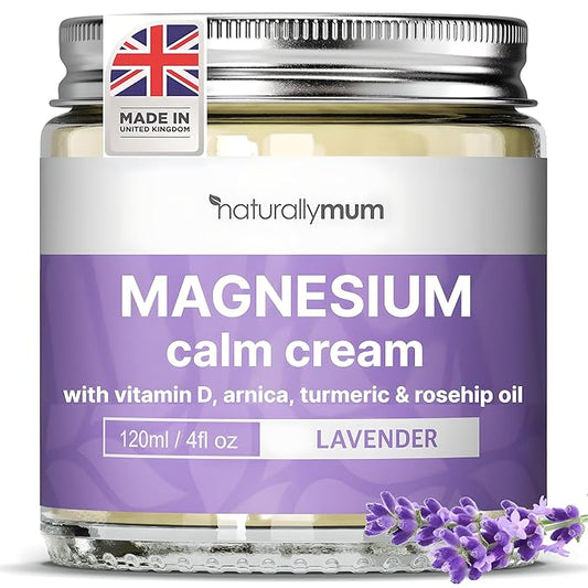 Magnesium Cream with Vitamin D3 [4 Fl Oz] - Magnesium and VIT D Lotion - Turmeric & Arnica Calm Cream - Magnesium and VIT D3 - Lavender