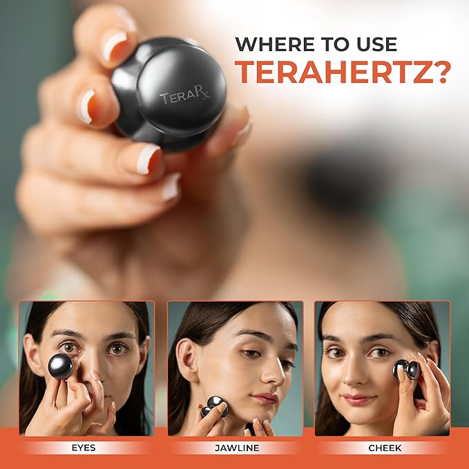 Terahertz Stone Gua Sha & Massage Tools – Authentic Terahertz Tools for Lymphatic Drainage, Tension Relief, and Facial Relaxation (Mushroom Gua Sha)