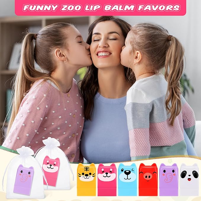 30 Sets Wild Animal Birthday Lip Classroom