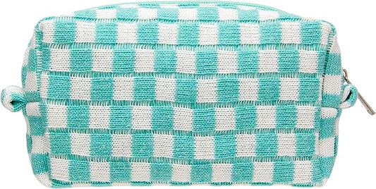 Pazimiik checkered makeup bag for