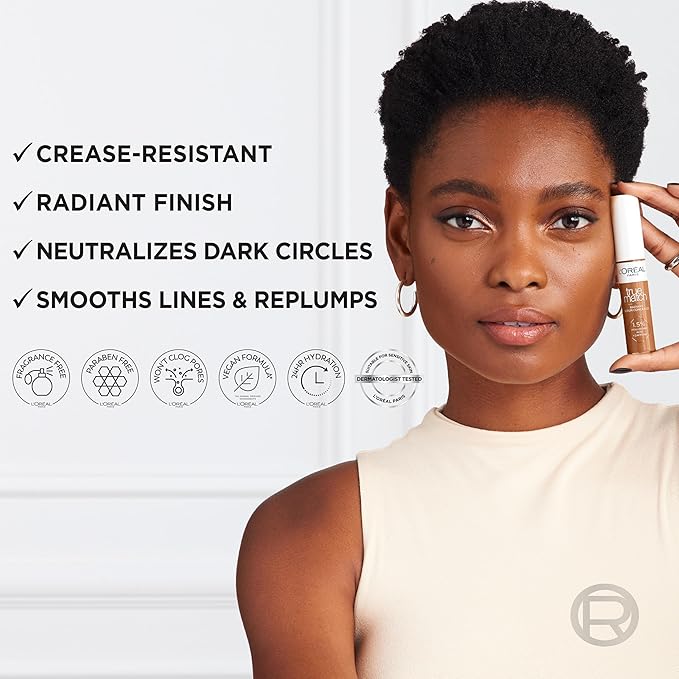 L’Oréal Paris True Match Radiant Serum Concealer, Brightening Caffeine, N3, 0.33 Oz