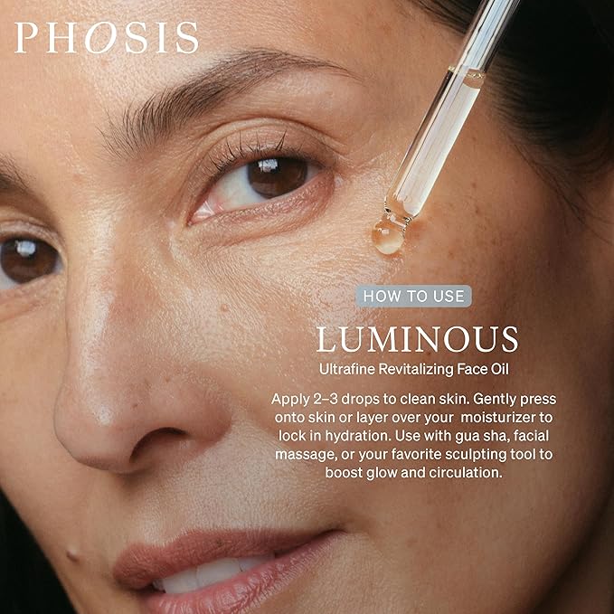 Luminous Ultrafine Revitalizing Face Oil for Women – Lightweight Facial Glow Elixir with Sea Buckthorn, Prickly Pear, Pomegranate & Meadowfoam – Gua Sha Tool & Skincare Companion – 30ml