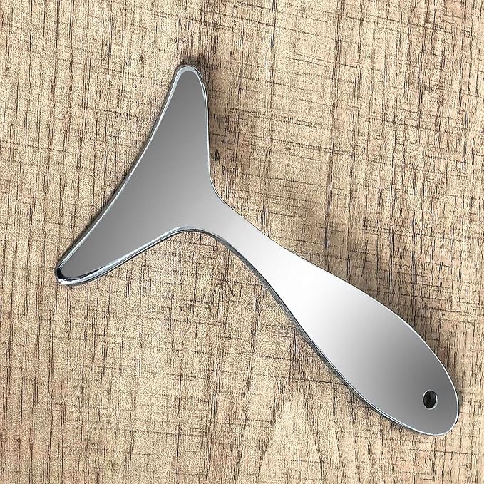 BYYDDIY Stainless Steel Manual Facial Sculptor Tool & Neck Massager Tool for Neck Skin Lifting & Firming & Wrinkle & Dark Circle Reducer,Gua Sha Massage Tool for Skin Care (Y)