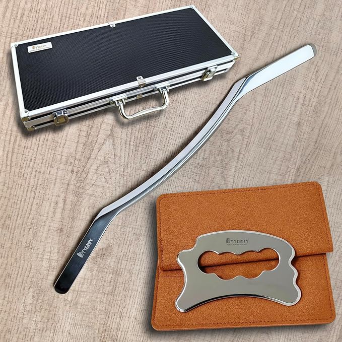 BYYDDIY 17 in 1 Stainless Steel Gua Sha Muscle Scraper Tools Family Kit, Scraping Massage Tool,Massage Scraper Tools for Physical Therapy (17in1)