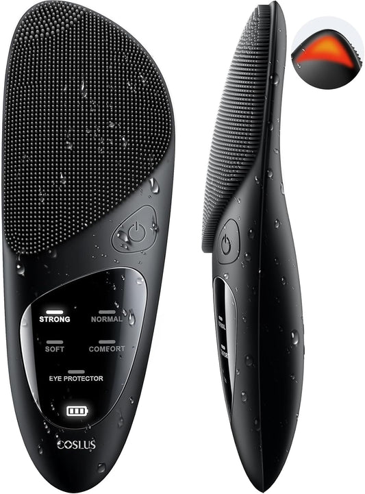 Face Scrubber Facial Cleansing Brush: Silicone Portable Waterproof Rechargeable Face Wash Brush, 4 Cleansing Modes, Electric Face Exfoliator for Men Women Cleaning, Exfoliating, Massaging