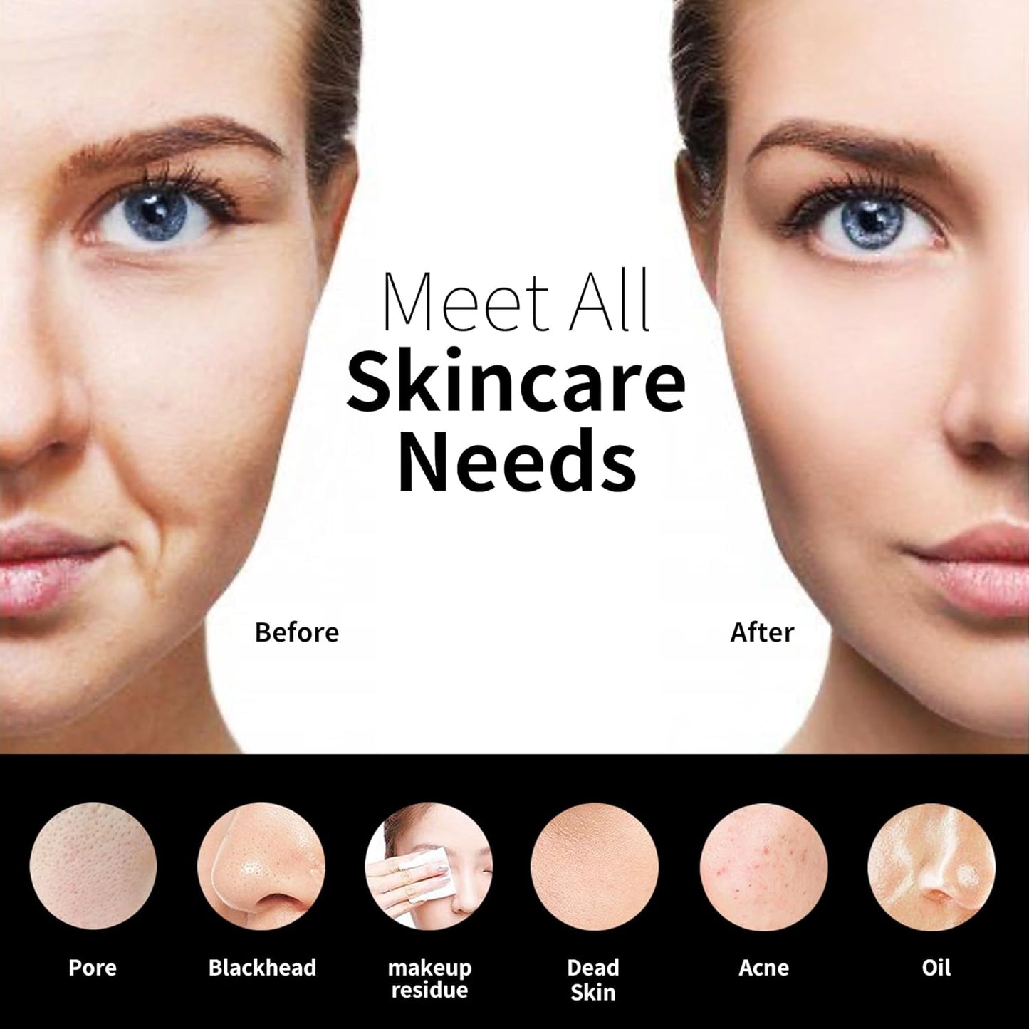 Silicone Face Scrubber,  CLIE 2.0 Facial Cleansing Brush, Rechargeable, Waterproof Face Scrub Brush for Cleansing, Exfoliating, Massaging, Electric Facial Exfoliator for Women & Men - Black